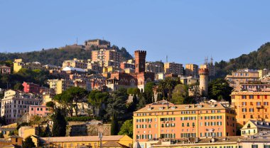 İtalya 'nın Cenova kentinin tarihi manzarası