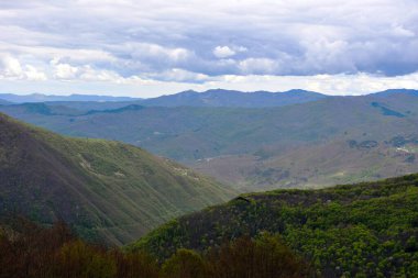 Pian di Cavalla halka yolu, Antola Doğal Parkı, Cenova, Liguria, İtalya