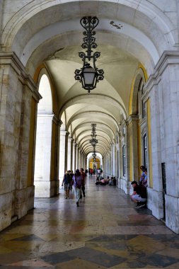 Praa do Comrcio atari salonu (veya Terreiro do Pao) 26 Mayıs 2025 Lizbon Portekiz