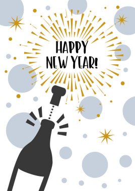 Mutlu yıllar tebrik kartı.