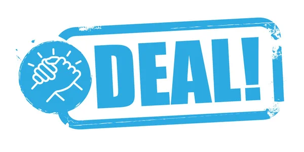 Sello Goma Azul Tipográfico Deal Promoción Vector Ilustración Concepto Vectores de stock libres de derechos
