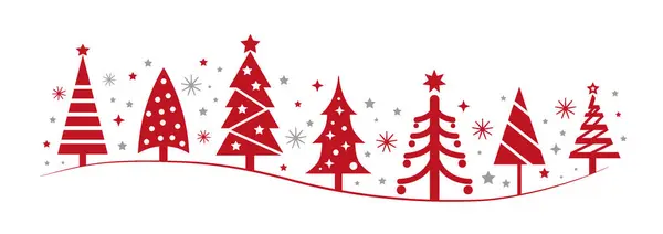 Coleção Árvores Natal Azuis Estrelas Douradas Design Diferente Para Web Ilustrações De Stock Royalty-Free