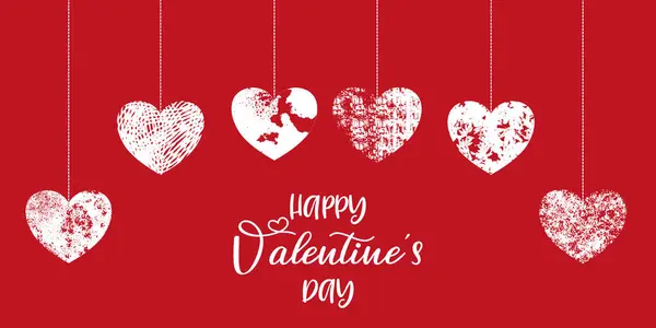 Днем Святого Валентина Вітальна Листівка День Святого Валентина Дизайн Друкарських — стоковий вектор