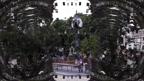 Des Vagues Balles Tourbillonnantes Kaléidoscope Parc Ville Avec Des Vagues — Video