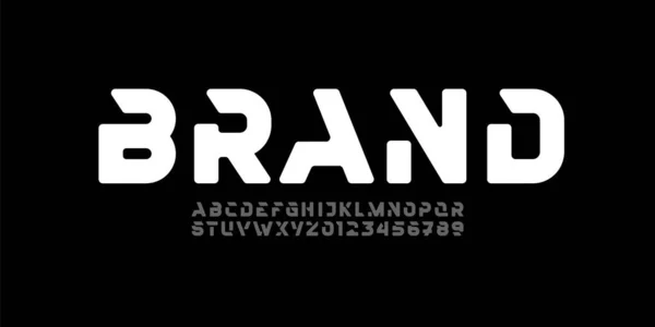Абстрактний Футуристичний Алфавітний Шрифт Технологія Друку Логотипу Вашого Дизайну Або — стоковий вектор