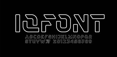 Soyut alfabe yazı tipi, tasarımlarınız için tipografi veya marka adı, vektör illüstrasyonu 10EPS