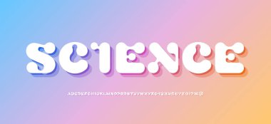 Modern yazı tipi, modaya uygun fütürist alfabe, vektör illüstrasyonu 10EPS