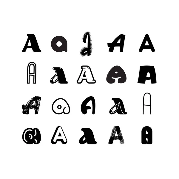 Satz Von Alphabet Symbolen Und Buchstabenelementen Sammlung Monogramm Design Initialbuchstaben — Stockvektor