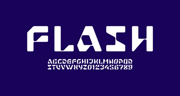 Abstract Alfabet Lettertype Voor Toekomstige Space Design Logo Merknaam Spel — Stockvector