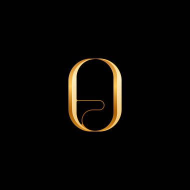 3 d Latince harf O serif alfabesi, zarif altın yazı tipi klasik logotlar, düğün davetiyeleri, moda veya parfüm tasarımı için mükemmel, marka 10EPS vektör illüstrasyonu