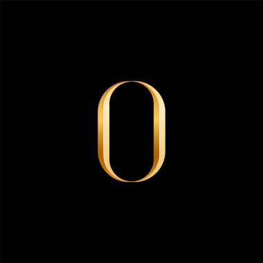 3d Arap rakamı 0 serif alfabesi, logotlar, düğün davetiyeleri, moda veya parfüm tasarımı, marka 10EPS vektör illüstrasyonu için mükemmel zarif altın yazı tipi.