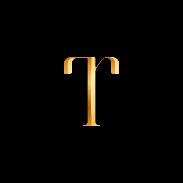 Latince Harf Serif Alfabesi Zarif Altın Yazı Tipi Klasik Logotlar — Stok Vektör