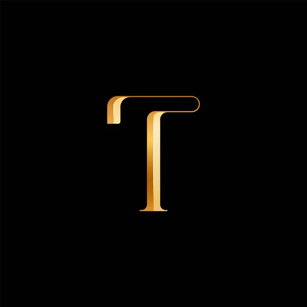 Latinska Bokstaven Serif Alfabet Vacker Elegant Gyllene Typsnitt Klassiker Perfekt — Stock vektor