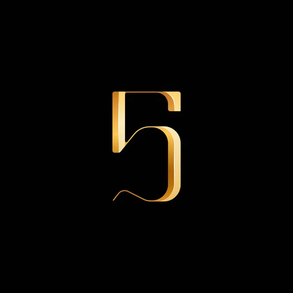 Arabiska Siffror Serif Alfabet Vacker Elegant Gyllene Typsnitt Klassiker Perfekt — Stock vektor