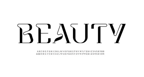 Elegant Vacker Alfabet Serif Typsnitt Klassiska Bokstäver Perfekt För Logotyper — Stock vektor