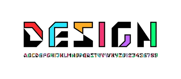 Абстрактний Високотехнологічний Алфавіт Яскравий Шрифт Вашого Майбутнього Дизайну Простору Логотип — стоковий вектор