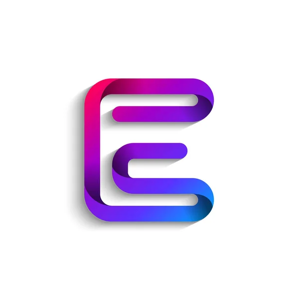 Ribbon Font Alphabet English Uppercase Letter Vector Illustration 10Eps — Stockvector