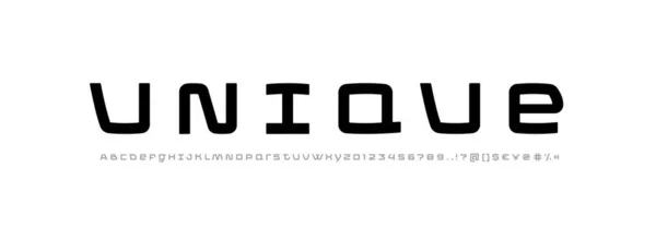 Polices Tech Alphabet Numérique Cyber Lettres Latines Modernes Mode Chiffres — Image vectorielle