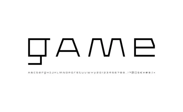 Nce Yazı Tipi Dijital Alfabe Dan Latince Harfler Logo Tasarımları — Stok Vektör