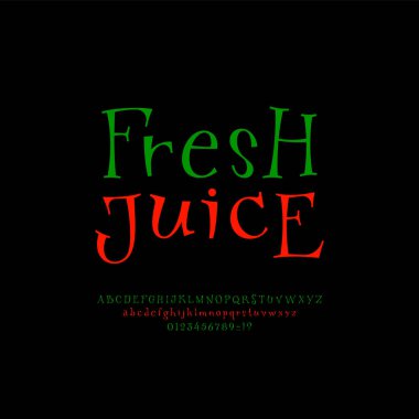 Peri alfabesi, fantezi yazı tipi harikalar diyarı stili, A 'dan Z' ye sihirli Latince harfler ve 0 'dan 9' a Arap numaraları, vektör illüstrasyonu 10EPS