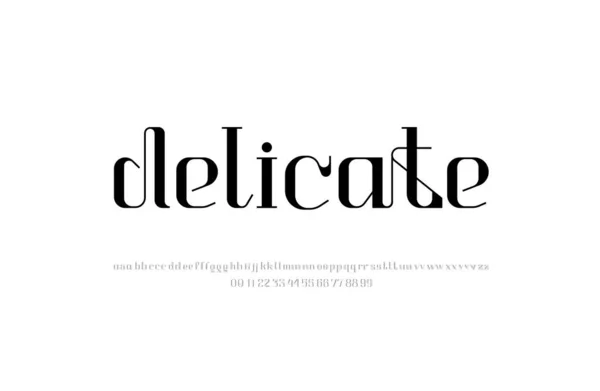 Elegante Bela Fonte Serif Alfabeto Letras Clássicas Perfeito Para Logotipos — Vetor de Stock