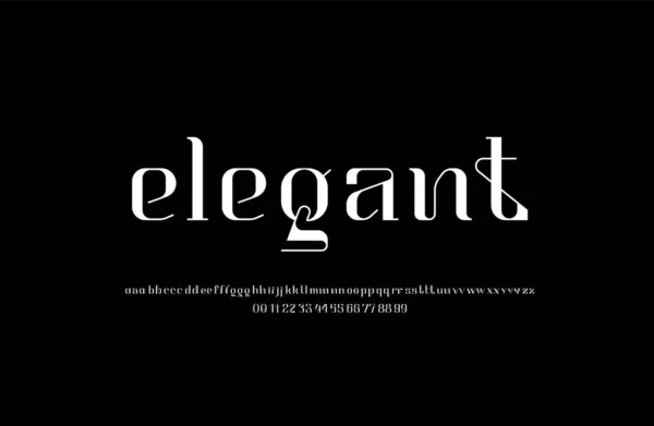 Elegant Vacker Alfabet Serif Typsnitt Klassiska Bokstäver Eller Design Som — Stock vektor