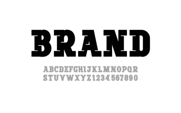 Trendy Slab Serif Bold Alphabet Font Maiúscula Ilustração Vetorial 10Eps — Vetor de Stock