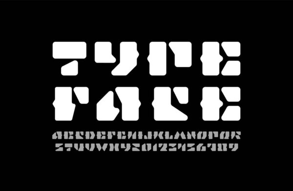 Child alphabet holiday font, kids rounded uppercase letters A, B, C, D, E, F, G, H, I, J, K, L, M, N, O, P, Q, R, S, T, U, V, W, X, Y, Z and numerals 0, 1, 2, 3, 4, 5, 6, 7, 8, 9