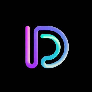 3d harf D, hacim borusundan yapılmış alfabe yazı tipi