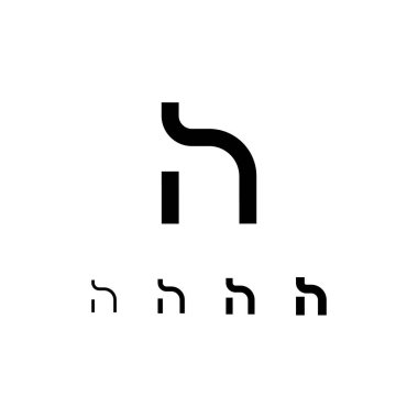 Teknik dijital yazı tipi, siber uzay alfabesi, modaya uygun küçük harf H 'nin dört farklı kalınlığı (ince, düzenli, kalın) fütüristik stil, vektör illüstrasyonu 10EPS