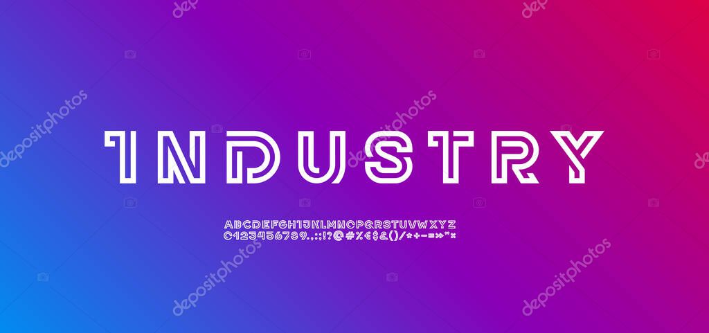 Technology bright font, digital cyber alphabet made future space style, letters A, B, C, D, E, F, G, H, I, J, K, L, M, N, O, P, Q, R, S, T, U, V, W, X, Y, Z, numerals 0, 1, 2, 3, 4, 5, 6, 7, 8, 9