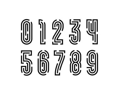 Satır sayısı, numaralandırılmış labirent biçimi, vektör illüstrasyonu 10EPS