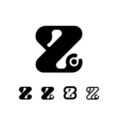 8 numaralı logo, marka adın için 5 farklı sayı sekizli set, vektör illüstrasyon 10 EPS