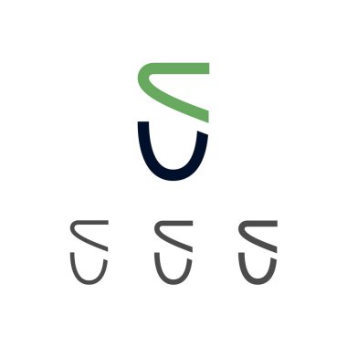 Sanatsal büyük harf S logo stili, vektör illüstrasyonu 10 EPS
