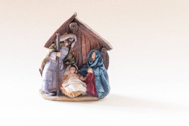 Betlehem sahnesi, izole edilmiş, kopyalama alanı