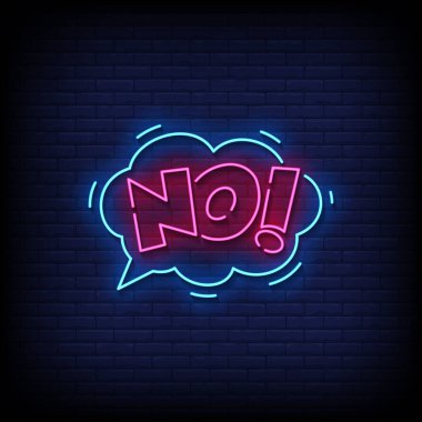 Koyu arkaplanda neon metin yok. resimleme
