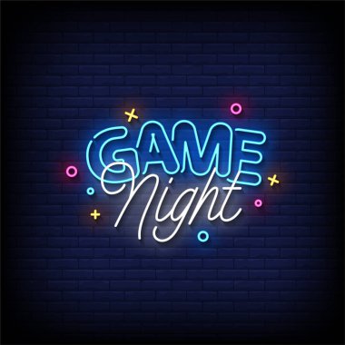 Gece kulübü ve av hayvanlarıyla dolu neon tabela. Gece tabelası. Vektör çizimi. Pankart afişi. gece kulübü tabelası.