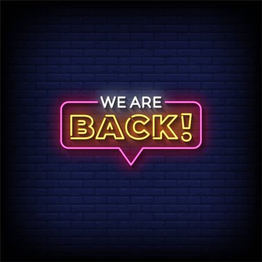 Yeniden neon ışığı, vektör illüstrasyonu