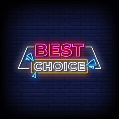 Koyu mavi arkaplanda en iyi neon etiket