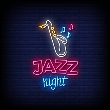 Caz gecesi neon ışığı