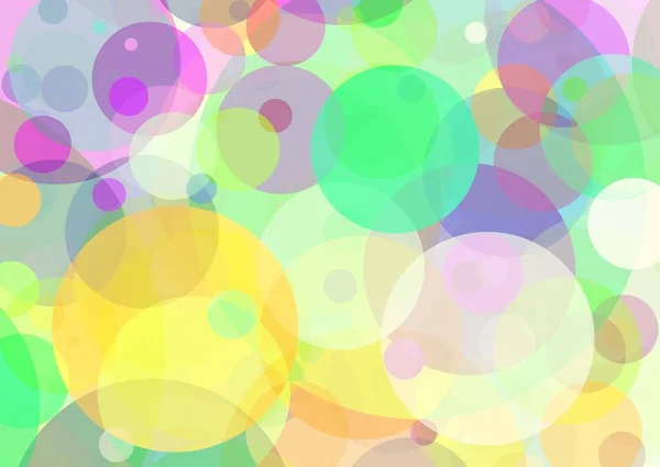 Mehrfarbige Transluzente Kreise Auf Rosa Hintergrund Festliche Dekoration Illustration — Stockfoto