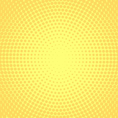 Noktalı sarı arka plan. Popüler sanat. dizayn için şablon. 