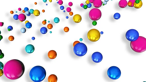 Stock image 3d render of a colorful balls