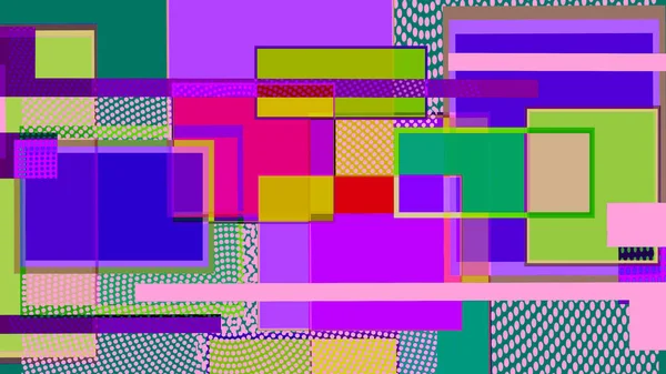 Abstraktes Geometrisches Buntes Muster Mit Quadraten — Stockfoto