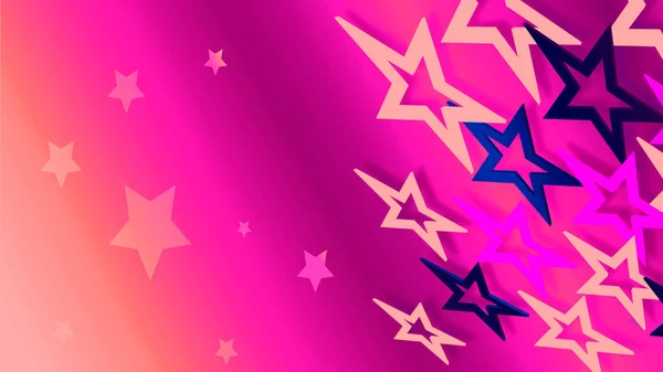 紫色の背景に星が描かれた抽象的なパターン — ストック写真