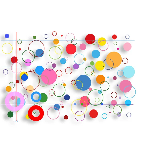 Abstracte Achtergrond Met Gekleurde Kringen — Stockfoto