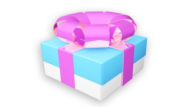  bir kurdele ile hediye kutusu