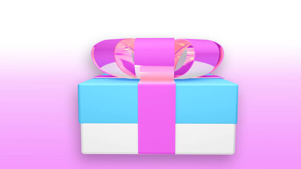  Подарочная коробка с лентой
