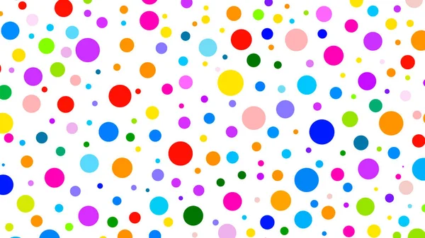 Colorful Polka Dots Seamless Pattern White Background Colored Classic Colorful — Stock Photo, Image
