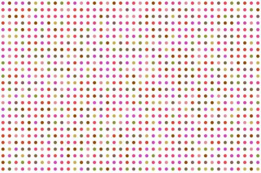 Beyaz arkaplanda renkli noktalar